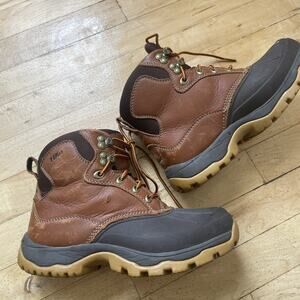 L.L Bean women’s Hiking Outdoor Leather Boots Brown Duck Boots 7.5 M‎